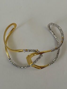 Brand New Alexis Bittar Freeform Open Pavé Cuff